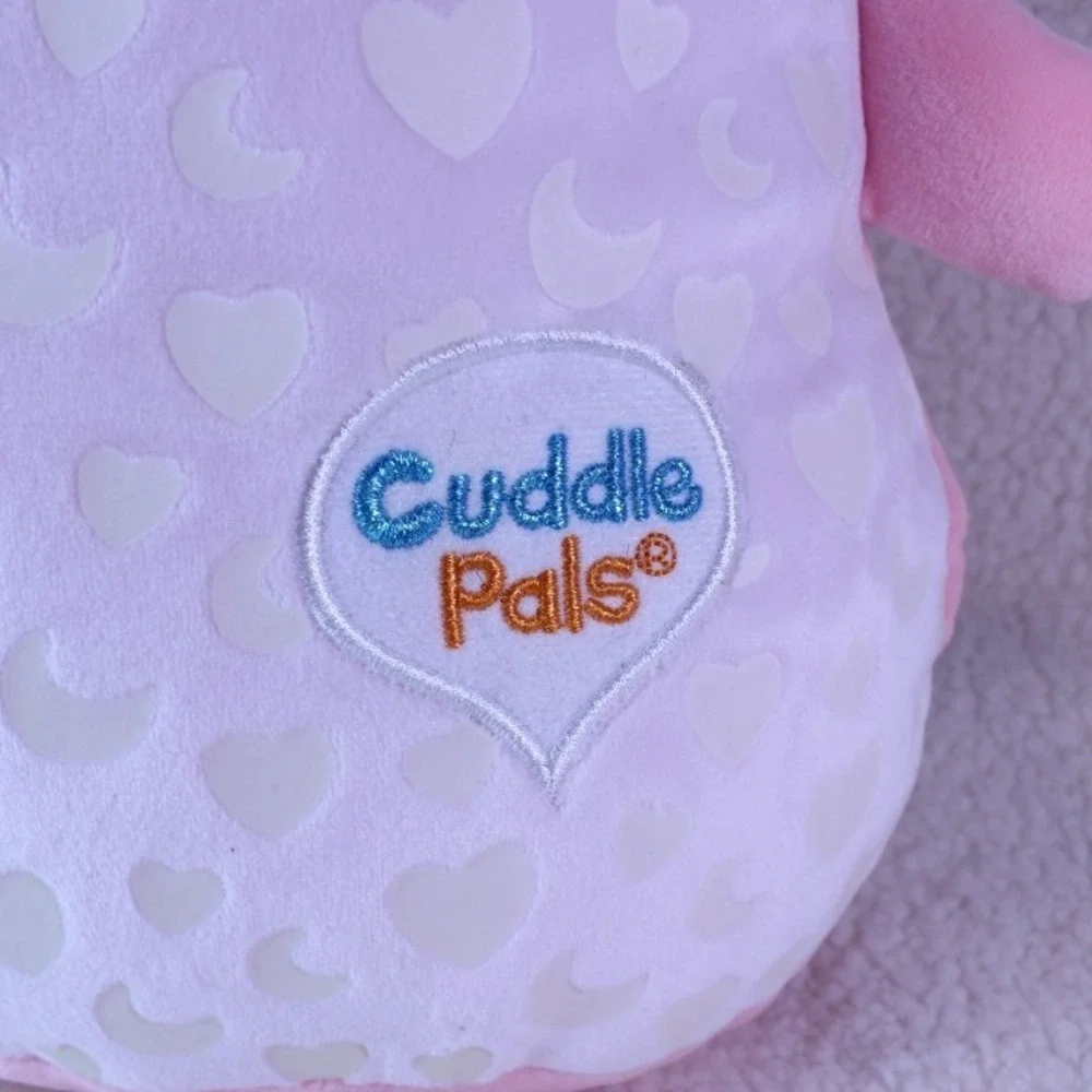 Pink Unicorn‎ Pillow Plush Stuffed Animal Rainbow Silver Horns Hearts